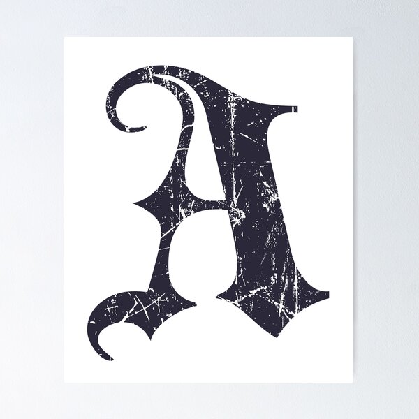 Blackletter type letter A Poster for Sale by Adam Dolanský