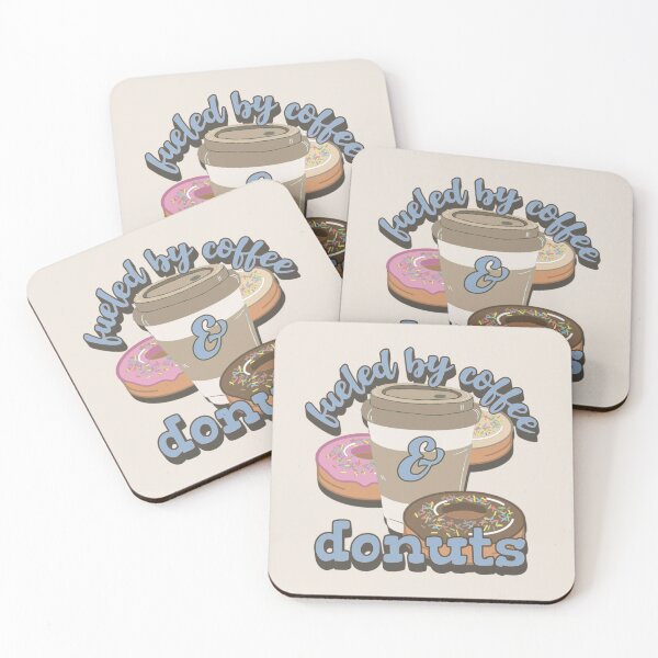 Item preview, Blue Fueled By Coffee And Donuts Fun Slogan designed and sold by TrulyEpoque.