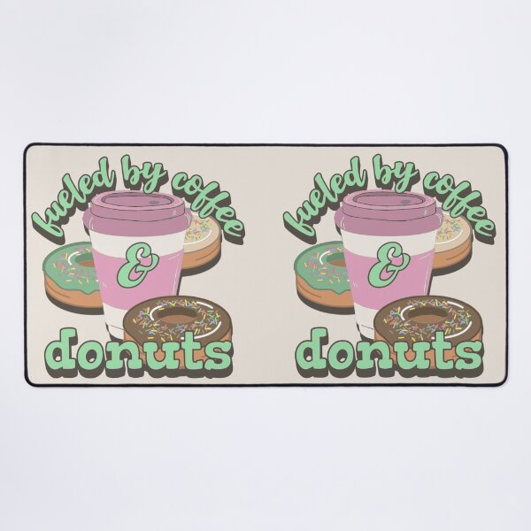 Item preview, Green Fueled By Coffee And Donuts Fun Slogan designed and sold by TrulyEpoque.