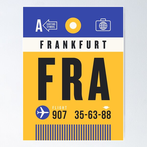 Artikelvorschau, Luggage Tag A - FRA Frankfurt Germany entworfen und verkauft von VoodooCircus.