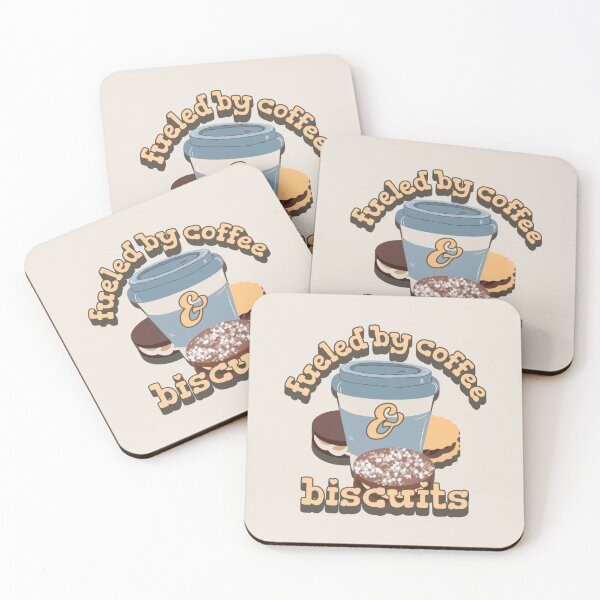 Item preview, Yellow Fueled By Coffee And Biscuits Fun Slogan designed and sold by TrulyEpoque.