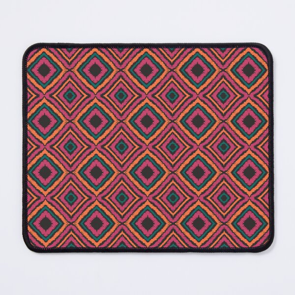 Item preview, Ikat Pattern in Orange,Fuchsia Pink,Black and Indigo Colors designed and sold by SoccaTamam.