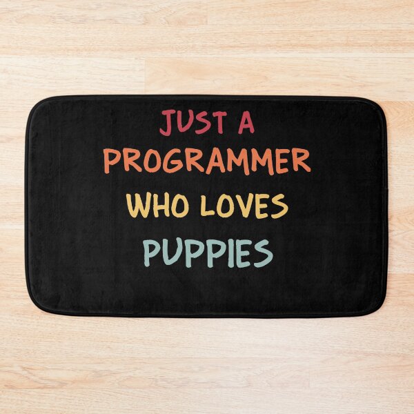 Item preview, Funny Programmer Gift | Funny Software Developer Gift | Funny Coder Gift | Just A Programmer Who Loves Puppies designed and sold by campingforge.