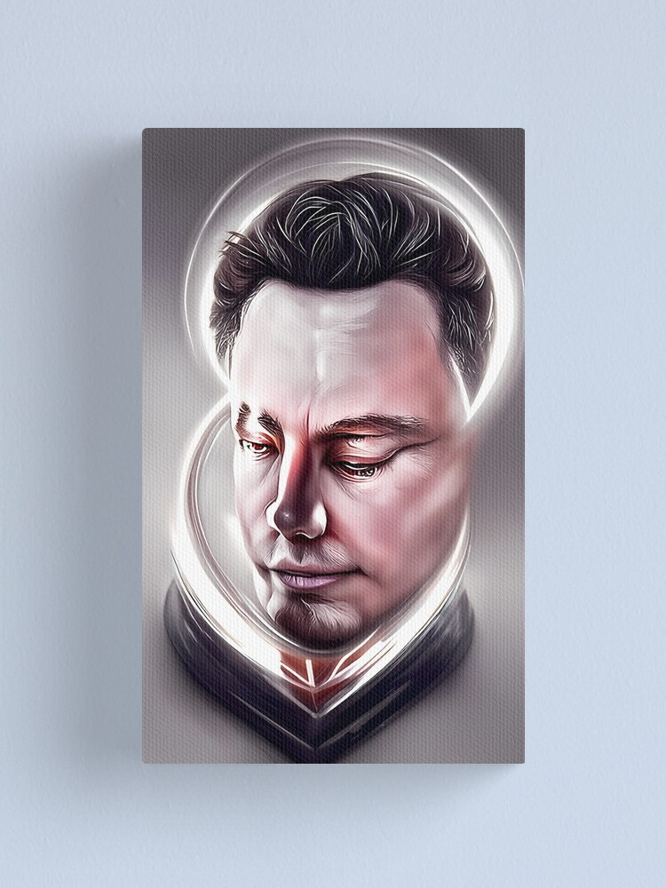 Elon Musk Art canvas portrait, Pop online Art Prints, Vibrant, Canvas Wall Art, Cool art