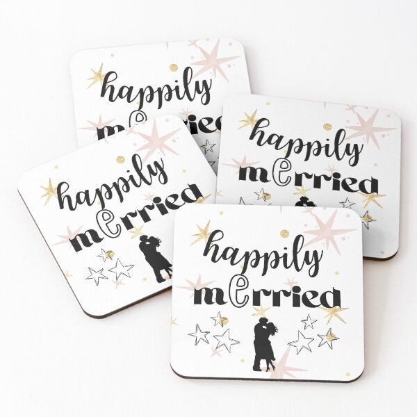 Item preview, Happily mErried, Newlyweds shirts designed and sold by HappyVibesAlert.