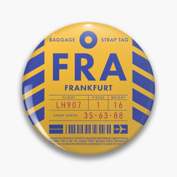 Item preview, Luggage Tag D - FRA Frankfurt Germany designed and sold by VoodooCircus.