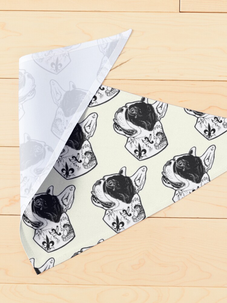 Alternate view of Tattooed French Bulldog Pet Bandana