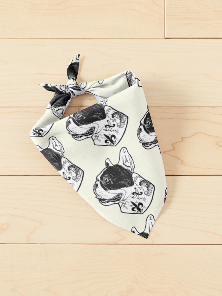 Alternate view of Tattooed French Bulldog Pet Bandana