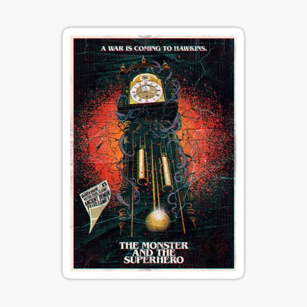 "Stranger things grandfather clock " Sticker for Sale by Lorielrobinson Redbubble
