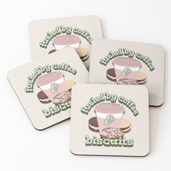 Item preview, Pastel Green Fueled By Coffee And Biscuits Fun Slogan designed and sold by TrulyEpoque.