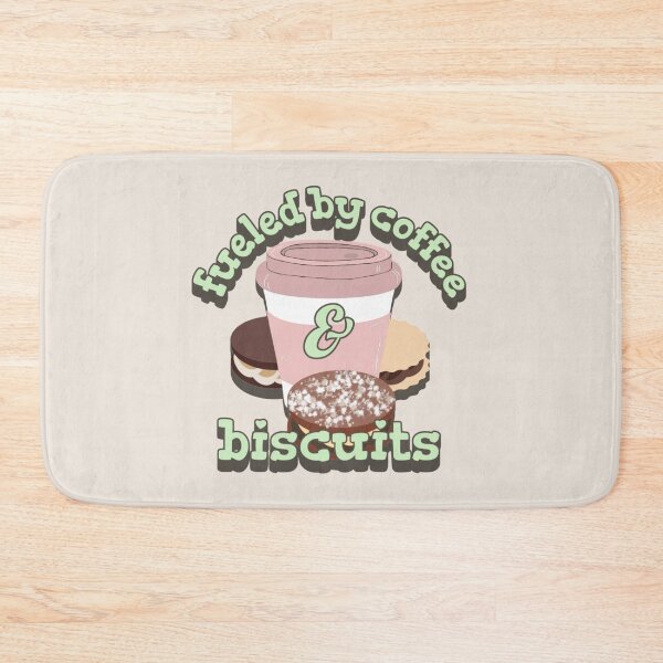 Item preview, Pastel Green Fueled By Coffee And Biscuits Fun Slogan designed and sold by TrulyEpoque.