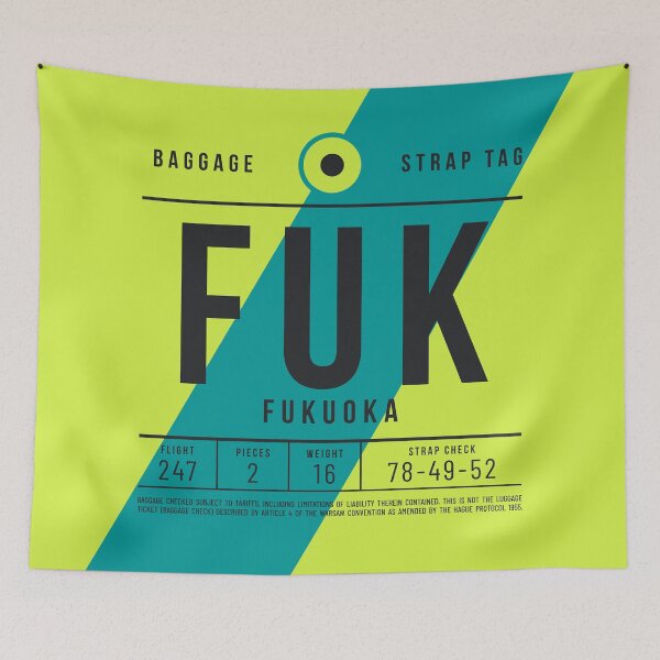 Item preview, Luggage Tag E - FUK Fukuoka Japan designed and sold by VoodooCircus.