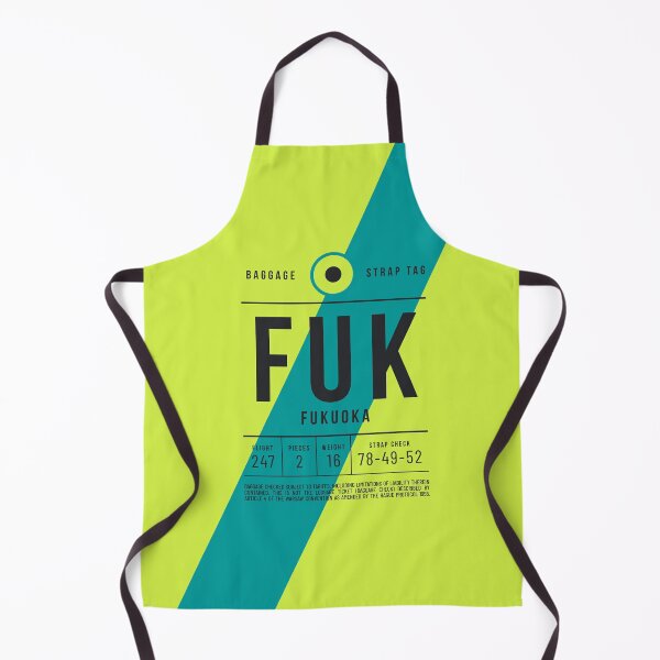 Artikelvorschau, Luggage Tag E - FUK Fukuoka Japan entworfen und verkauft von VoodooCircus.