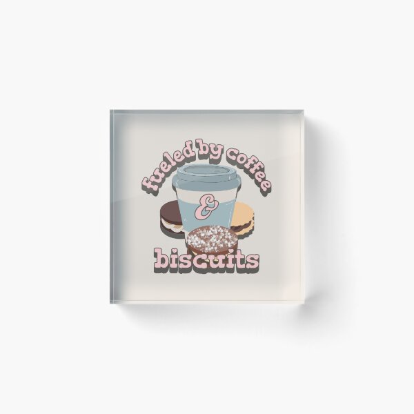 Item preview, Pastel Pink Fueled By Coffee And Biscuits Fun Slogan designed and sold by TrulyEpoque.