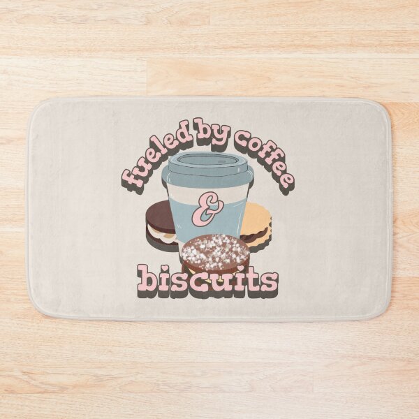 Item preview, Pastel Pink Fueled By Coffee And Biscuits Fun Slogan designed and sold by TrulyEpoque.