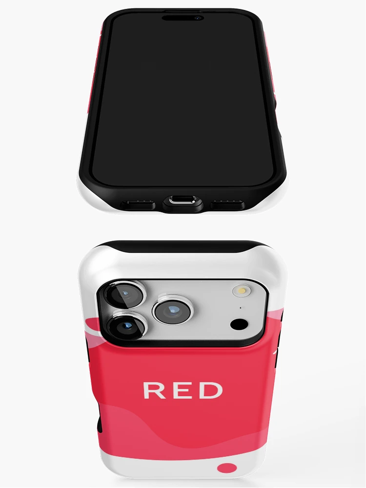 Thumbnail 3 of 4, iPhone Case, Abstract red designed and sold by ReydaDesign.
