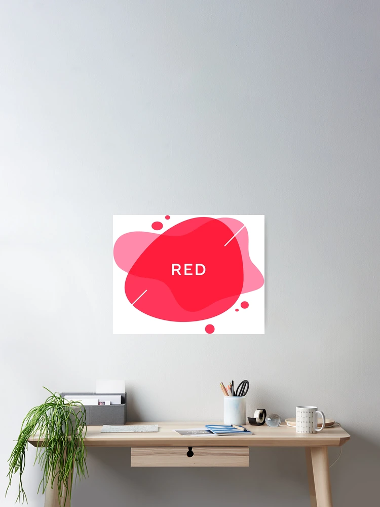 Thumbnail 2 of 3, Poster, Abstract red designed and sold by ReydaDesign.