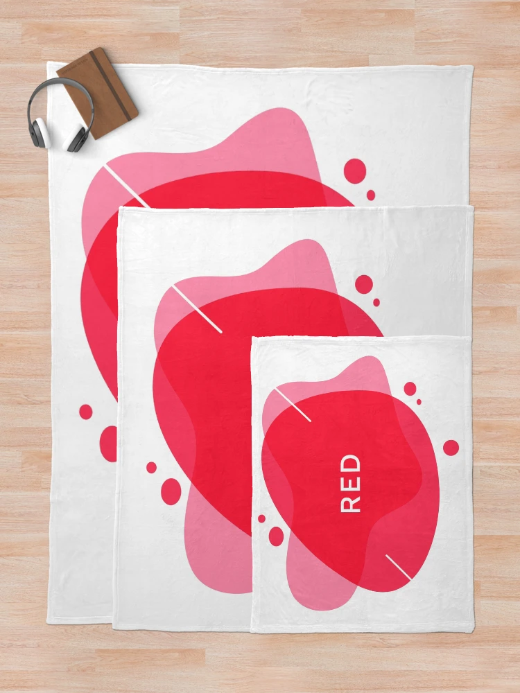 Thumbnail 5 of 6, Throw Blanket, Abstract red designed and sold by ReydaDesign.