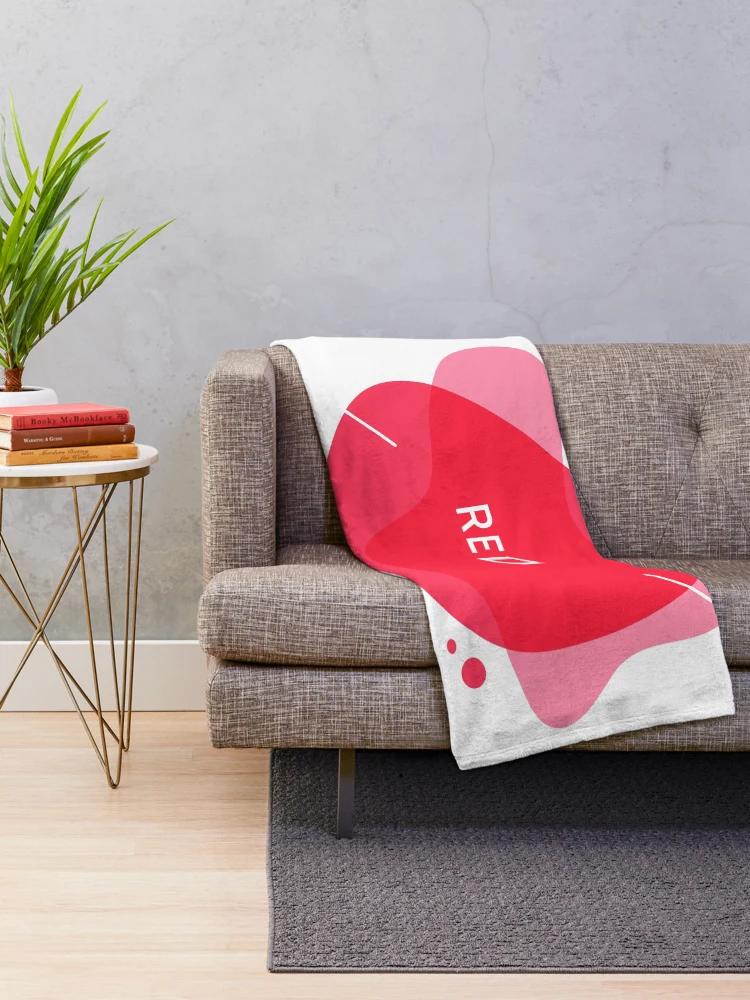 Thumbnail 2 of 6, Throw Blanket, Abstract red designed and sold by ReydaDesign.