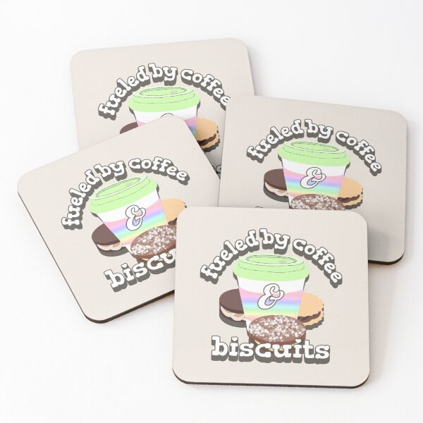 Item preview, Rainbow Pastel Fueled By Coffee And Biscuits Fun Slogan designed and sold by TrulyEpoque.