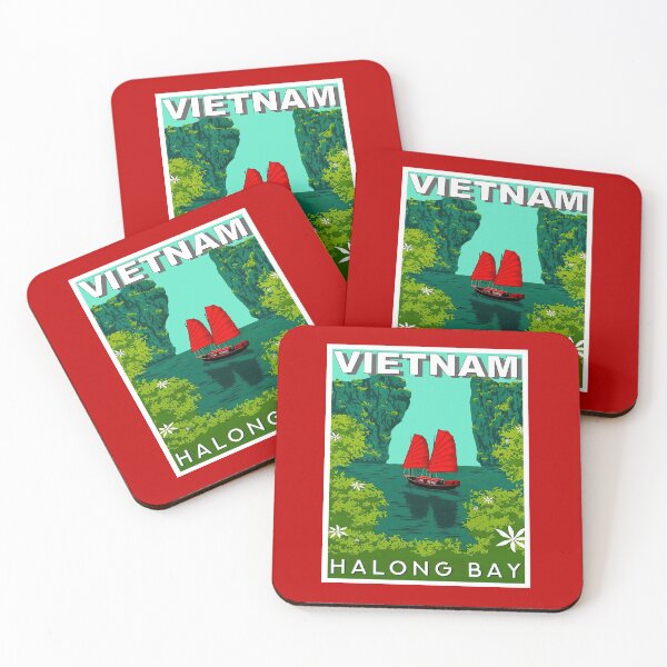 Item preview, HALONG BAY: Vintage Vietnam Travel Advertising Print designed and sold by posterbobs.
