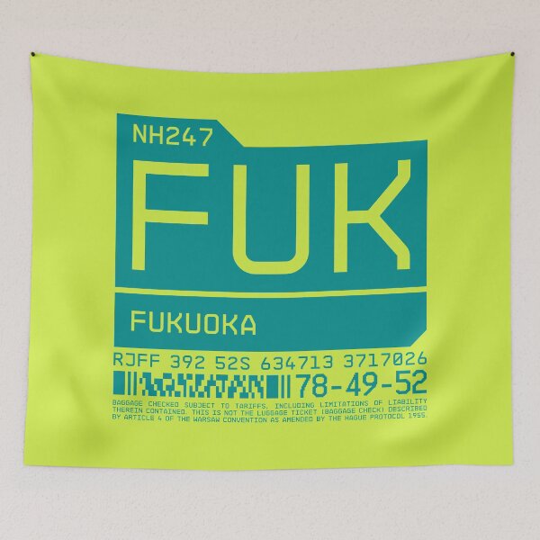 Item preview, Luggage Tag C - FUK Fukuoka Japan designed and sold by VoodooCircus.