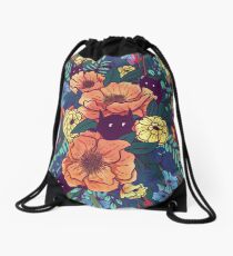 Wild Flowers Drawstring Bag
