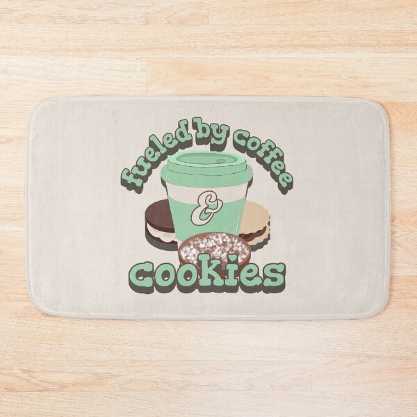 Item preview, Green Fueled By Coffee And Cookies Fun Slogan designed and sold by TrulyEpoque.