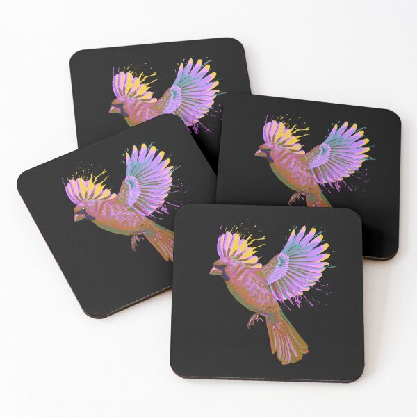 Aperçu de l'œuvre Oiseau Splash Volant Coloré Cardinal Rouge créée et vendue par alwe-designs.