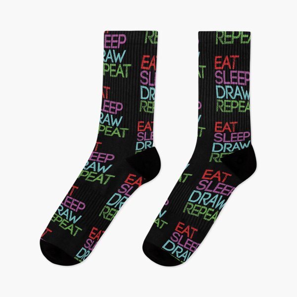 Item preview, EAT SLEEP DRAW REPEAT distressed vintage artist slogan text design designed and sold by MacPean.