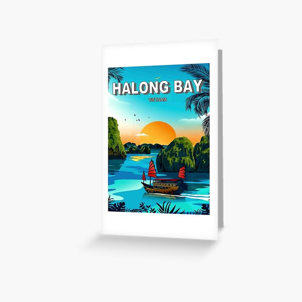 Artikel-Vorschau von HALONG BAY: Malerischer Reise- und Tourismuswerbedruck aus Vietnam, designt und verkauft von posterbobs.