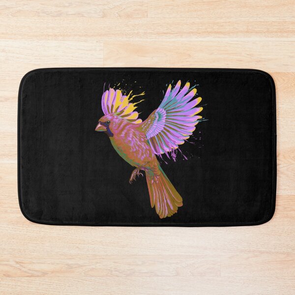 Item preview, Colorful Fying Splash Bird Northern Cardinal designed and sold by alwe-designs.