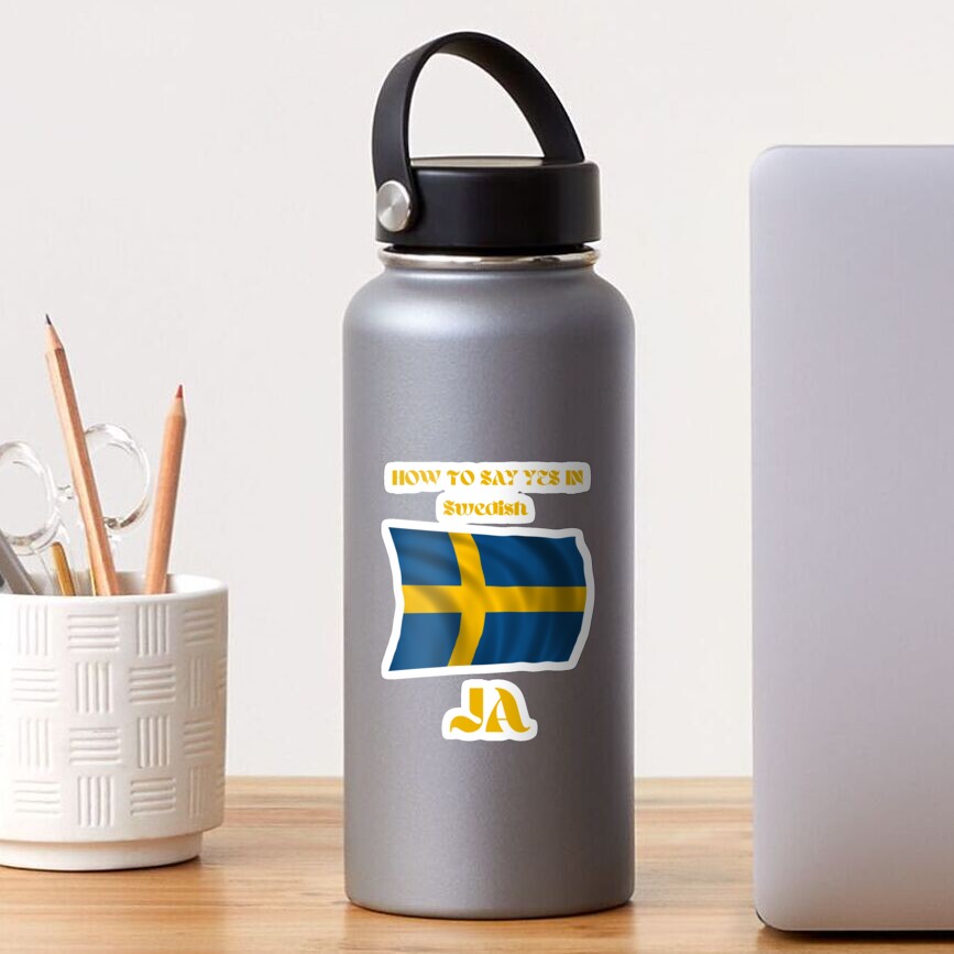 how-to-say-yes-in-swedish-ja-sticker-for-sale-by-stevieboy91-redbubble