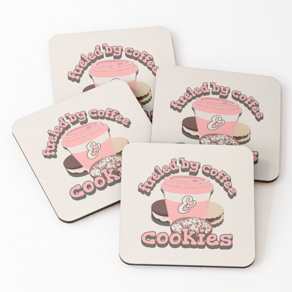 Item preview, Pink Fueled By Coffee And Cookies Fun Slogan designed and sold by TrulyEpoque.