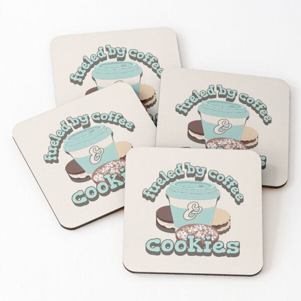 Item preview, Blue Fueled By Coffee And Cookies Fun Slogan designed and sold by TrulyEpoque.
