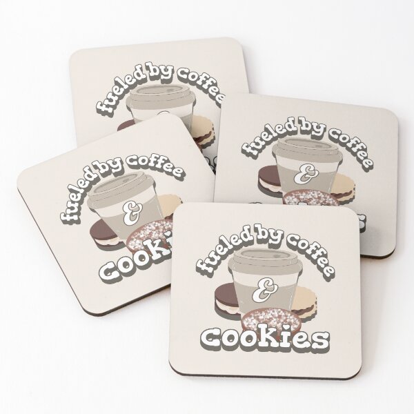 Item preview, Fueled By Coffee And Cookies Fun Slogan White Text designed and sold by TrulyEpoque.