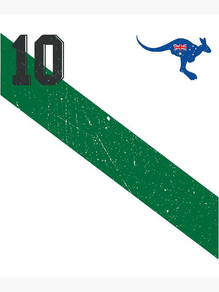 "Vintage Australia Soccer Jersey Aussie 10 with Sash" Poster for Sale
