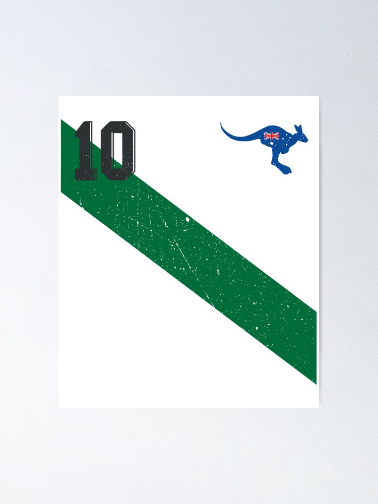 "Vintage Australia Soccer Jersey Aussie 10 with Sash" Poster for Sale