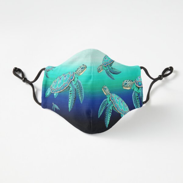 Sea Turtle Turquoise Oceanlife Fitted 3-Layer