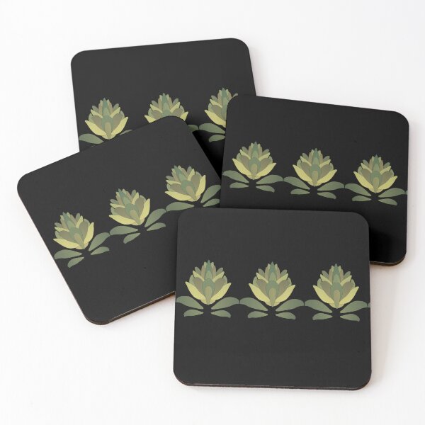 Item preview, Green Plant Abstract Border on Black Repeat 5748 designed and sold by Art in My Loft.