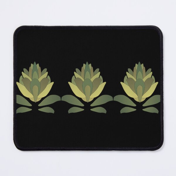 Item preview, Green Plant Abstract Border on Black Repeat 5748 designed and sold by Art in My Loft.