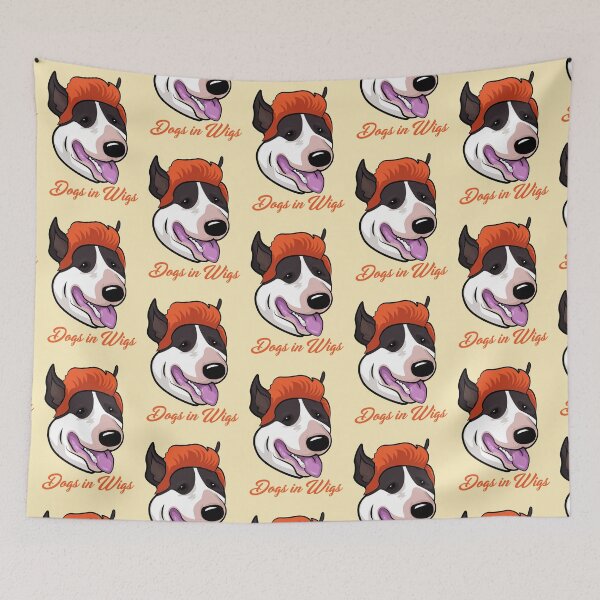 Item preview, Dogs in Wigs - Funny Bull Terrier designed and sold by Andantino.