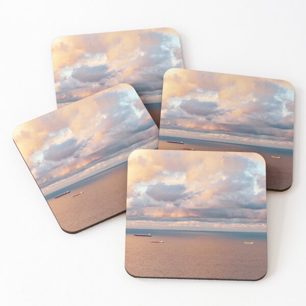 Item preview, Moody sky over container ships designed and sold by Lukasz Szczepanski.