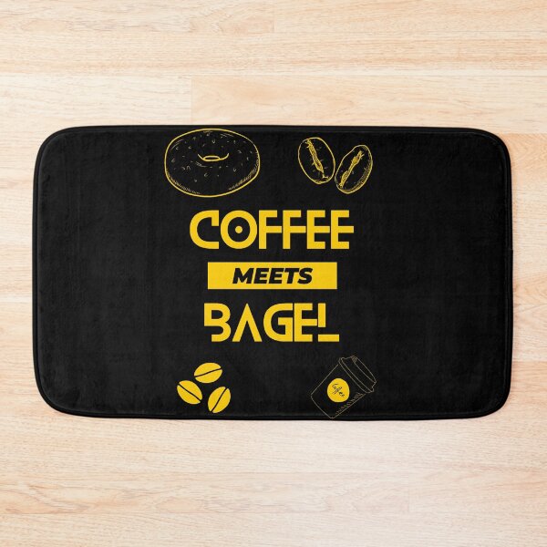 Item preview, coffee meets bagel Black and yellow  designed and sold by Creator's Gate.