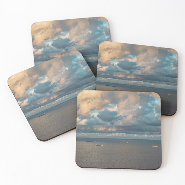 Item preview, Moody sky over container ships designed and sold by Lukasz Szczepanski.