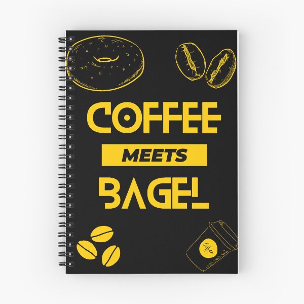 Item preview, coffee meets bagel Black and yellow  designed and sold by Creator's Gate.
