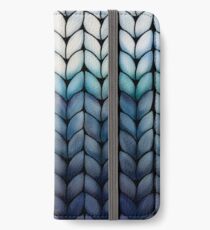 Chunky Ocean Blue Knit iPhone Wallet/Case/Skin