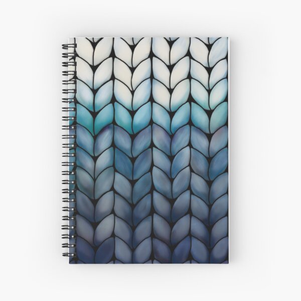 Chunky Ocean Blue Knit Spiral Notebook