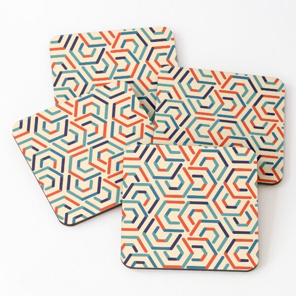 Item preview, Vintage geometric pattern, retro 70s designed and sold by Milatoo.