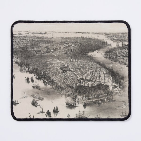 Item preview, Map of New York and Brooklyn 1851 designed and sold by ykn-vintage.